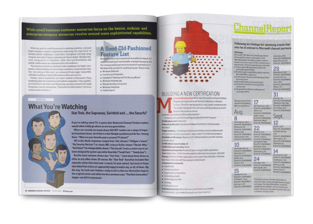 Editorial Illustrations for Redmond Channel Partner Magazine: Lillian Lee Art & Design