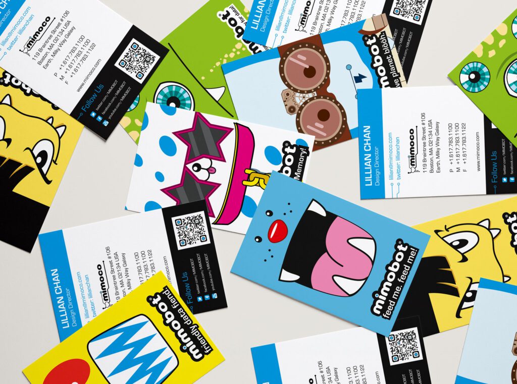 Mimocos business cards, Mimoco Branding | Lillian Lee Design & Illustration