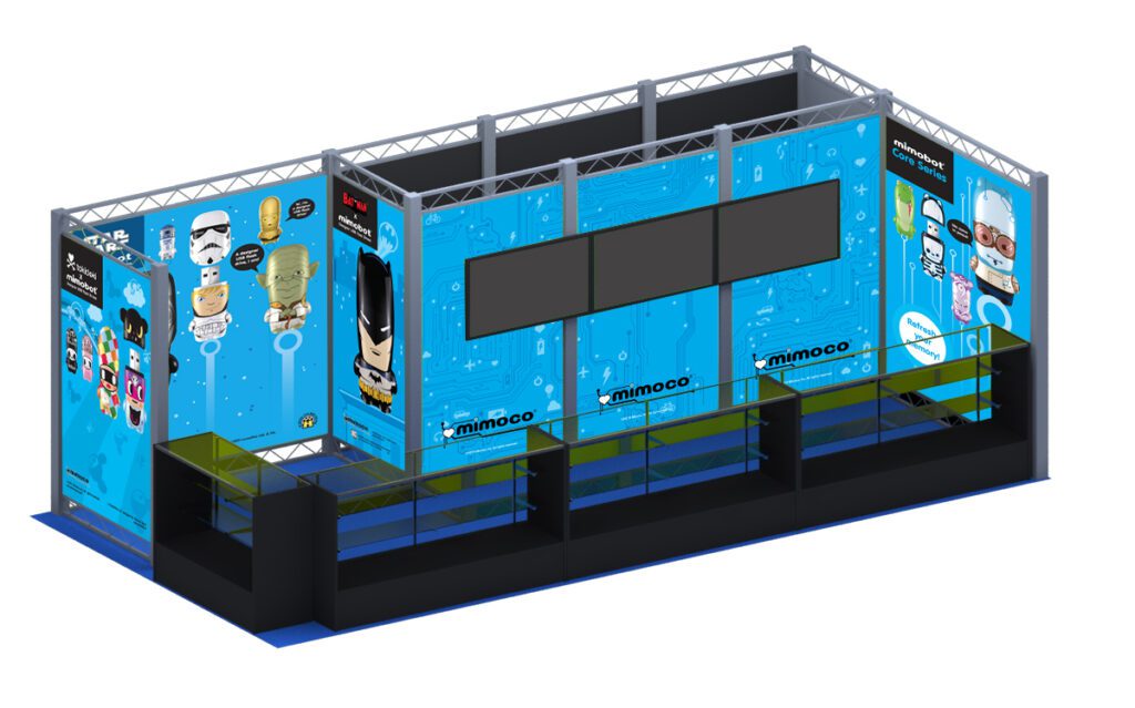 San Diego Comic Con booth design, Mimoco Branding | Lillian Lee Design & Illustration