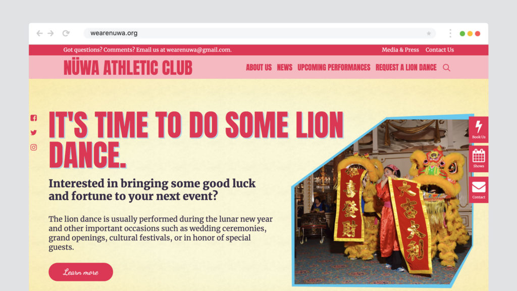  Nüwa Athletic Club Website: Lillian Lee Art & Design
