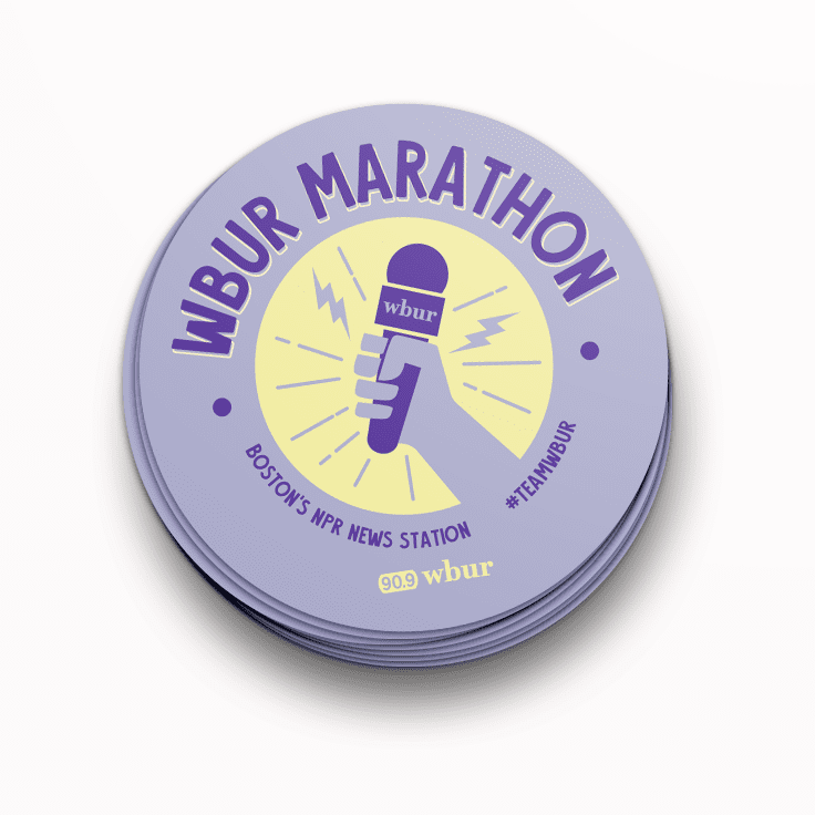 WBUR Marathon campaign sticker