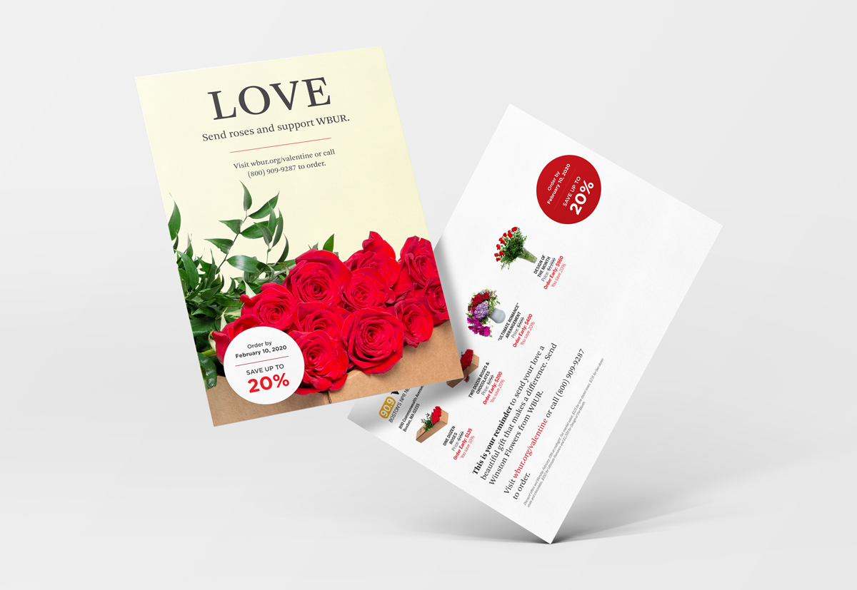 Valentine's Flower Campaign for WBUR 2020