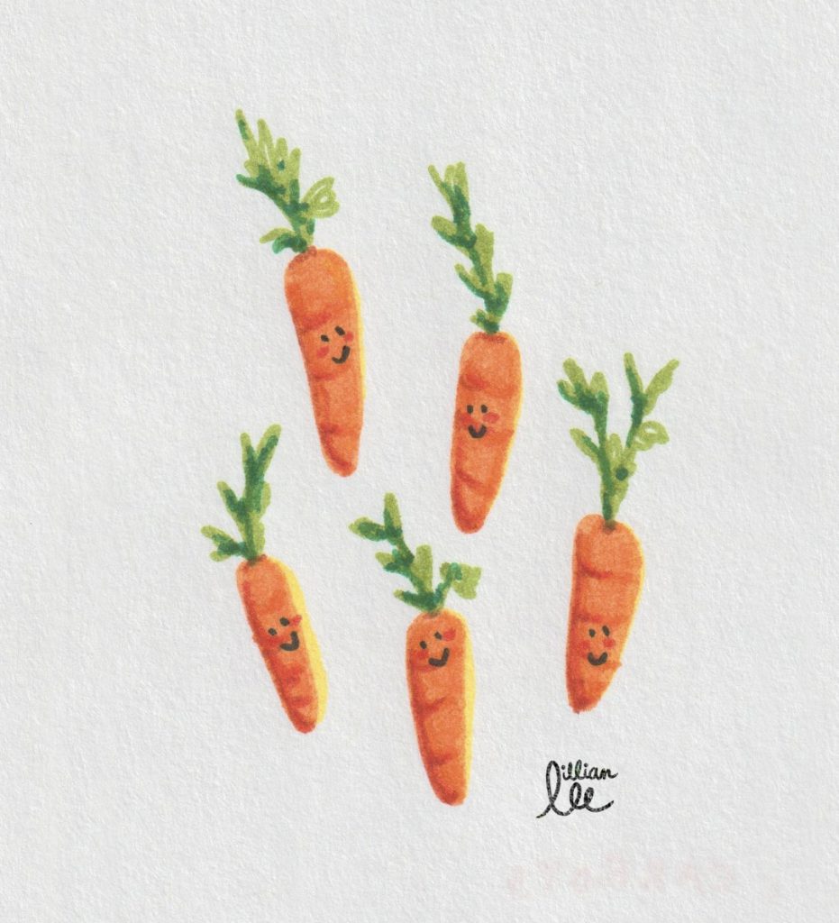 carrots illustration by Lillian Lee