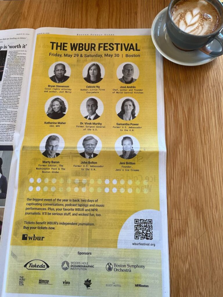 From Screen to Newsprint: Announcing the 2026 WBUR Festival Lineup festival26 globe ad full 0327