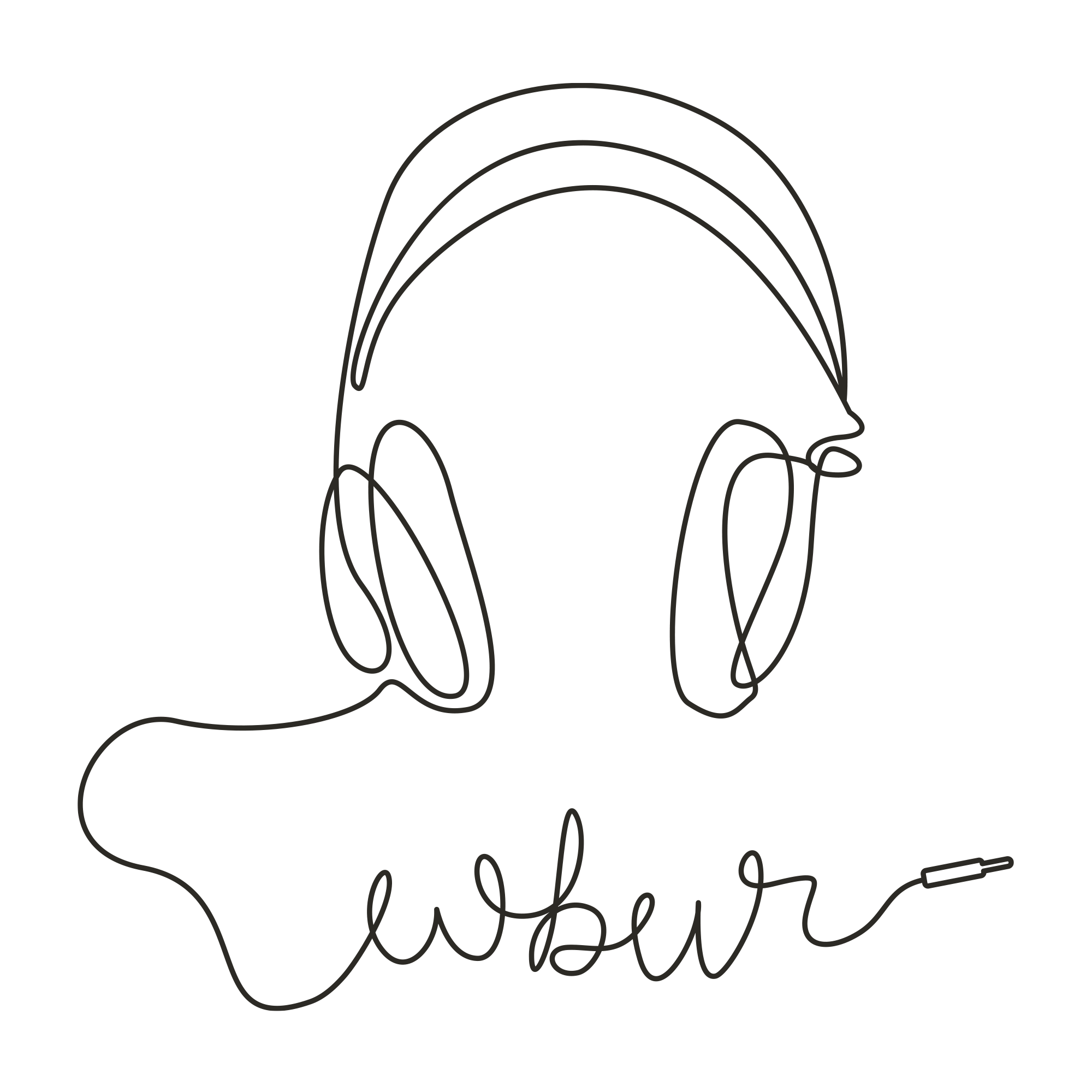 WBUR Headphones Lineart
